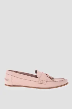 Женские розовые нубуковые лоферы Розовый 38 Baldinini D5E217S1NABU;7890