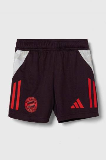 Детские шорты adidas Performance FCB TR SHO цвет бордовый с принтом регулируемая талия IS9953 Детские шорты adidas Performance FCB TR SHO цвет бордовый с принтом регулируемая талия IS9953