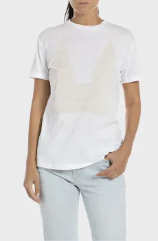 Женская белая футболка Белый XS Replay W3566N.000.20994