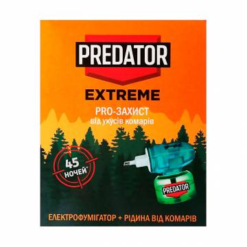 Комплект от комаров Predator Extreme Pro-защита (электрофумигатор, 1 шт + жидкость, 45 ночей)