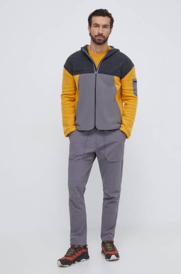 Спортивная кофта Smartwool Hudson цвет серый с капюшоном узор Спортивная кофта Smartwool Hudson цвет серый с капюшоном узор