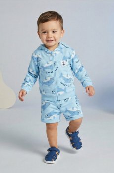 Худі на блискавці - блакитний