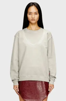 Женский светло-серый свитшот F-NORMY-S2 Серый M Diesel A21944 0NSET