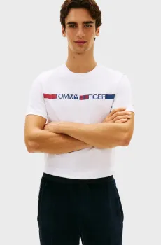 Мужская белая футболка BRAND LOVE Белый XL Tommy Hilfiger MW0MW42368