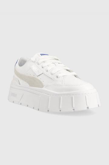 Кожаные кроссовки Puma Mayze Stack Wns цвет белый 384363 Кожаные кроссовки Puma Mayze Stack Wns цвет белый 384363