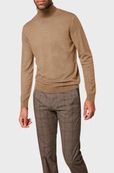 Мужской бежевый шерстяной гольф Бежевый S Pierre Cardin PC.-C5 50703.5037