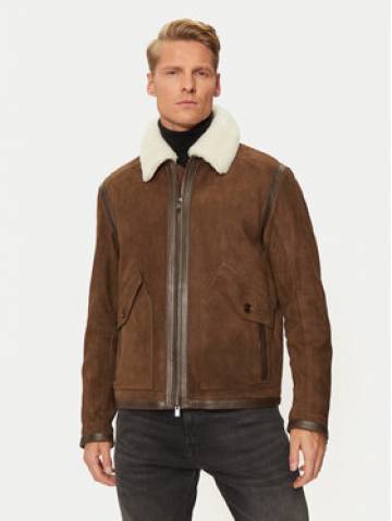 Boss Шкіряна куртка C-Montel 50524458 Коричневий Regular Fit Boss Шкіряна куртка C-Montel 50524458 Коричневий Regular Fit