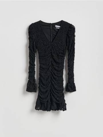 Reserved - Мереживна міні-сукня - чорний - 313HU-99X
