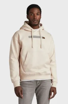 Мужское бежевое худи Flight deck loose hdd sw Бежевый XXL G-Star RAW D24373,D557