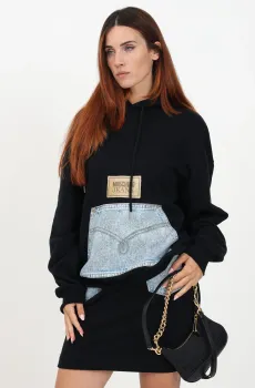 Женское черное худи Черный M Moschino A1722.8756;6555