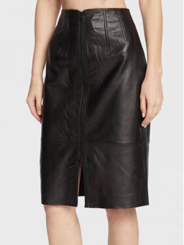 Bruuns Bazaar Шкіряна спідниця Petrah Mille BBW3081 Чорний Regular Fit Bruuns Bazaar Шкіряна спідниця Petrah Mille BBW3081 Чорний Regular Fit