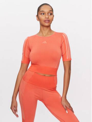 adidas Технічна футболка Aeroknit HY3842 Оранжевий Tight Fit
