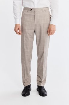 Reserved - Класичні штани carrot kroju - кавовий - 844HO-84P