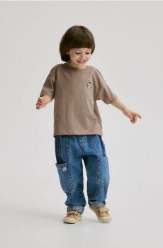 Reserved - Футболка з вишивкою - кавовий - 952IX-84X