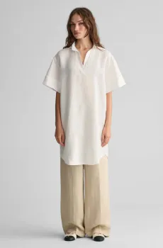 Женское белое льняное платье REL SS LINEN CAFTAN Белый 34 Gant 4503318