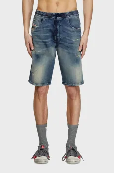 Мужские синие джинсовые шорты 2033 D-KROOLEY-SHORT JOGG CALZONCINI Синий 28 Diesel A12717 068PN