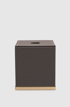 Коричневый кожаный держатель для салфеток Milano