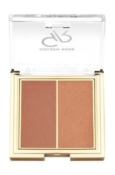 Компактные румяна для лица Golden Rose Iconic Blush Duo, 05 Warm Pearl, 6 г