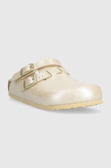 Детские шлепанцы Birkenstock Kay Kids BF цвет бежевый Детские шлепанцы Birkenstock Kay Kids BF цвет бежевый