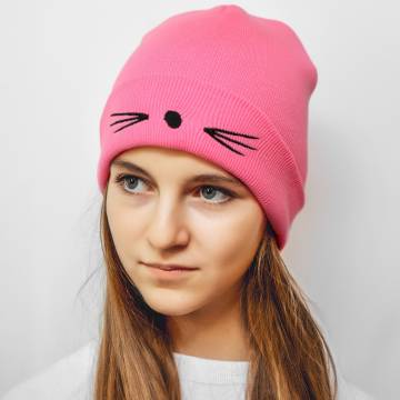 Шапки Lemanta Шапка рожева кішка (котенок) Шапки Lemanta Шапка рожева кішка (котенок)