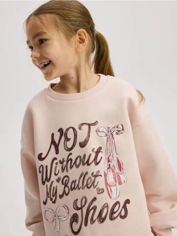 Reserved - Світшот із написом - пастельний рожевий - 262GX-03X