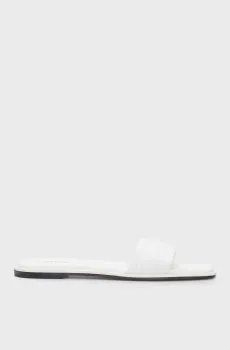 Женские белые слайдеры FLAT SLIDE HE Белый 37 Calvin Klein HW0HW01989