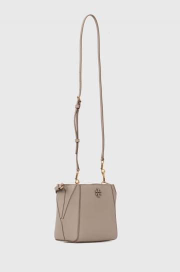 Кожаная сумочка Tory Burch McGraw Small цвет бежевый 158500.200 Кожаная сумочка Tory Burch McGraw Small цвет бежевый 158500.200