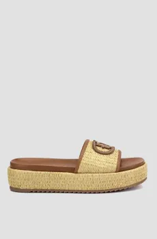 Женские бежевые слайдеры Бежевый 36 Guess FLJLNY.FAB19;NATU