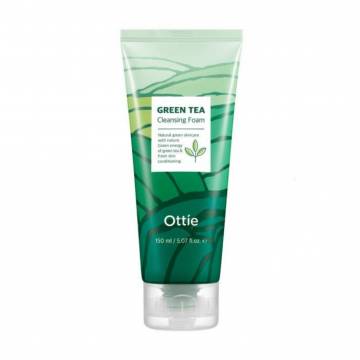 Пенка для умывания Ottie Green Tea Cleansing Foam с экстрактом зеленого чая, для всех типов кожи, 150 мл Пенка для умывания Ottie Green Tea Cleansing Foam с экстрактом зеленого чая, для всех типов кожи, 150 мл