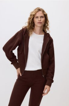 Reserved - Худі на блискавці - кавовий - 736GA-84X