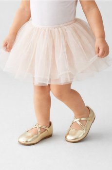 Елегантні балетки з ремінцем - золотий