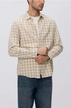 Reserved - Сорочка regular з високим вмістом льону - бежевий - 336HF-08P