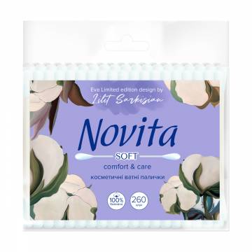 Косметические ватные палочки Novita Eva Limited Edition, 260 шт Косметические ватные палочки Novita Eva Limited Edition, 260 шт