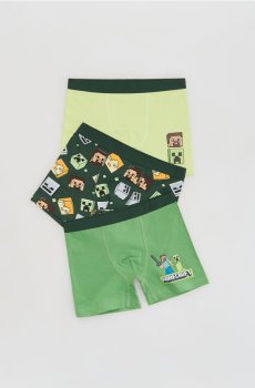 Reserved - Бавовняні труси Minecraft 3 шт. - зелений - 738IG-77X