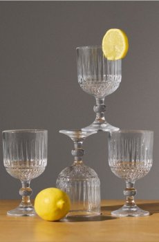 Рифлені келихи, 4 шт. - білий