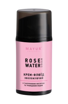 Крем-флюид для лица Mayur Rose Water Cream Увлажняющий, с розовой водой и гиалуроновой кислотой, 50 мл