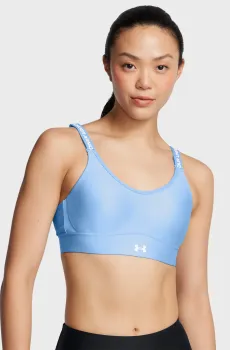 Женский голубой топ UA Infinity Mid 2.0 Bra Голубой M (D-DD) Under Armour 1384123-465