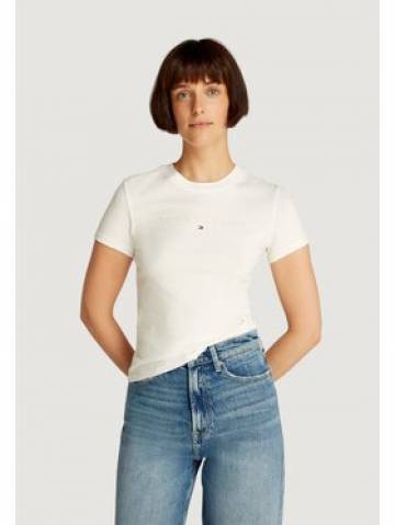 Tommy Jeans Футболка Tonal Linear DW0DW20315 Écru Slim Fit Tommy Jeans Футболка Tonal Linear DW0DW20315 Écru Slim Fit