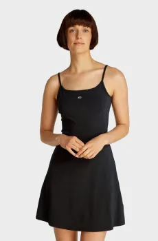 Женское черное платье ESSENTIAL STRAP Черный XXS Tommy Jeans DW0DW21354