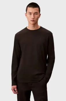 Мужской черный лонгслив LS SUPIMA INTERLOCK Черный XL Calvin Klein LV04LD227G