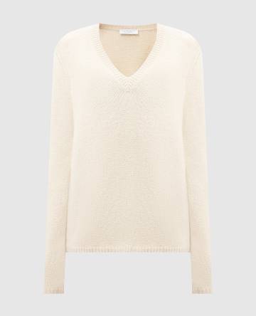 Бежевый пуловер Isiah из кашемира