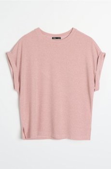 Футболка з металізованою ниткою - рожевий