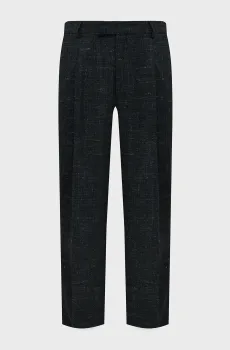 Мужские черные твидовые брюки Черный L-XL Karl Lagerfeld 564001.255088;990