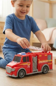 Пожежна машина зі звуком і світлом - червоний