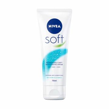 Интенсивный увлажняющий крем NIVEA Soft для лица, рук и тела, с маслом жожоба и витамином Е, 75 мл Интенсивный увлажняющий крем NIVEA Soft для лица, рук и тела, с маслом жожоба и витамином Е, 75 мл