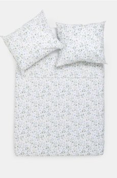 Комплект Постільної Білизни з Рослинним Мотивом - блакитний