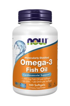 Омега-3 NOW foods Omega-3, 1000 мг, 100 гелевых капсул