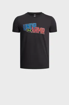 Детская черная футболка UA OVERLAY WM SS Черный 10 Under Armour 6005069-001