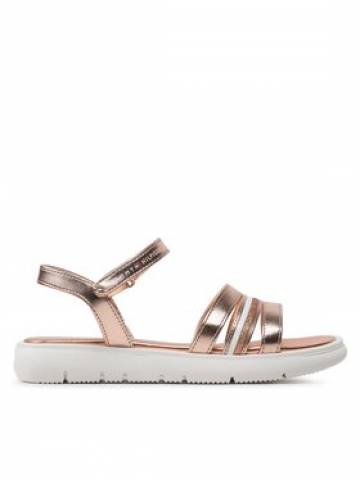 Tommy Hilfiger Босоніжки Stripes Velcro Sandal T4A2-32771-1372 S Золотий Tommy Hilfiger Босоніжки Stripes Velcro Sandal T4A2-32771-1372 S Золотий