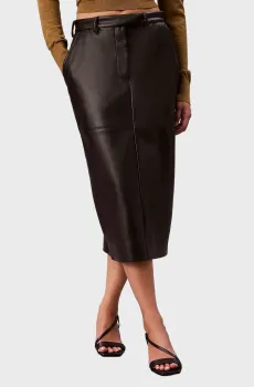 Женская черная юбка FAUX Черный 4 Calvin Klein LV044D651G